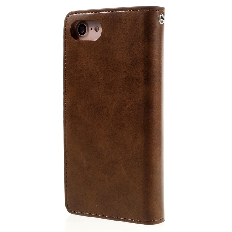 MERCURY GOOSPERY Mansoor Portafoglio Portafoglio in pelle per iPhone 8 / 7 da 4,7 pollici - Marrone-3