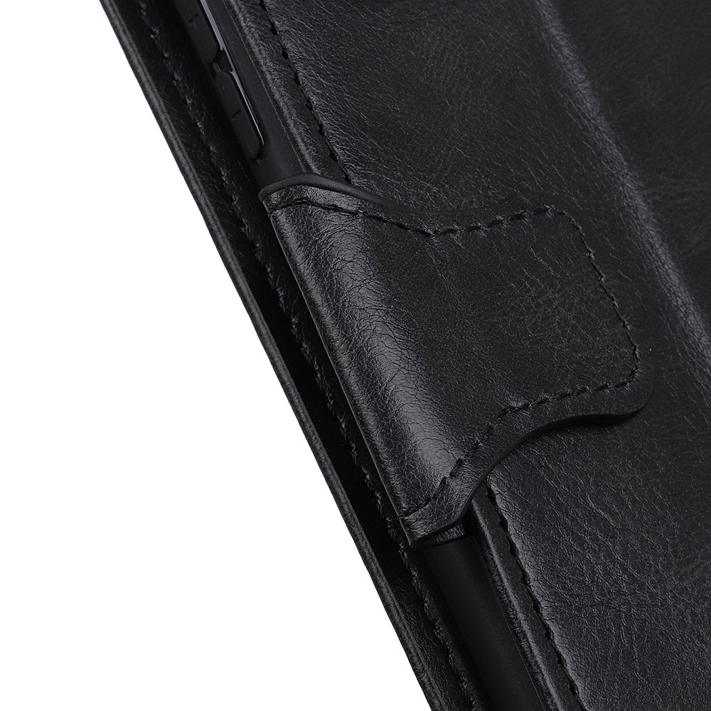 For iPhone 14 Max 6.7 inch Crazy Horse Texture Wallet Flip Cover PU Leather TPU Inner Magnetic Closure Stand Folio Full Protection Case - Black-5