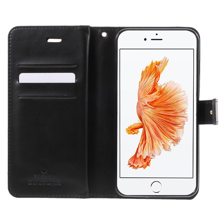 MERCURY GOOSPERY Bolsa de couro Mansoor Wallet Diary para iPhone 8 Plus / 7 Plus 5.5 inch - negro-4