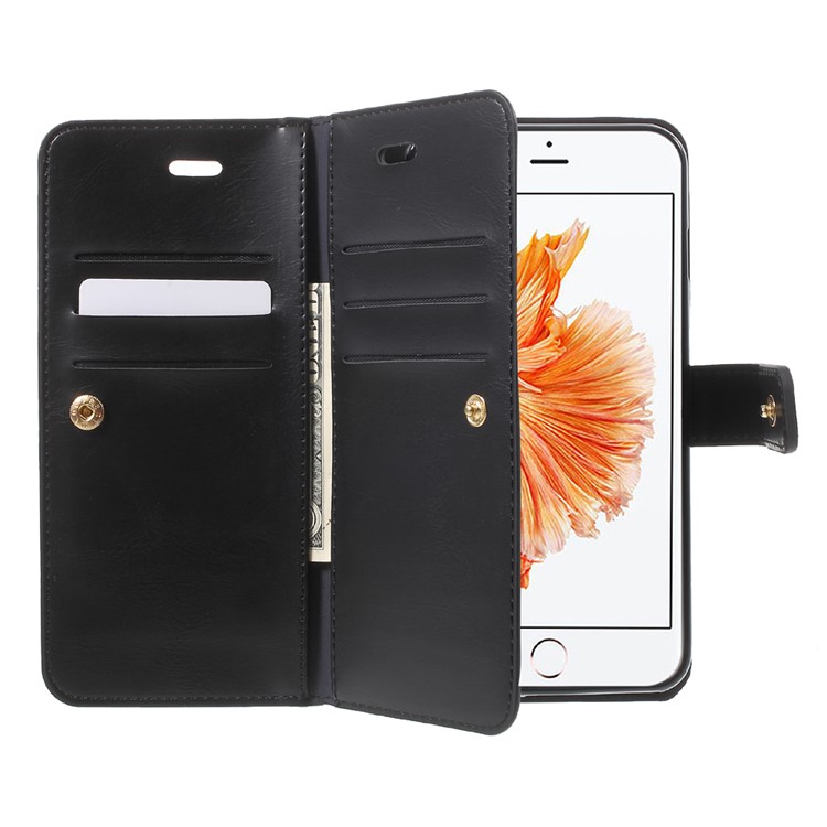 MERCURY GOOSPERY Bolsa de couro Mansoor Wallet Diary para iPhone 8 Plus / 7 Plus 5.5 inch - negro-5