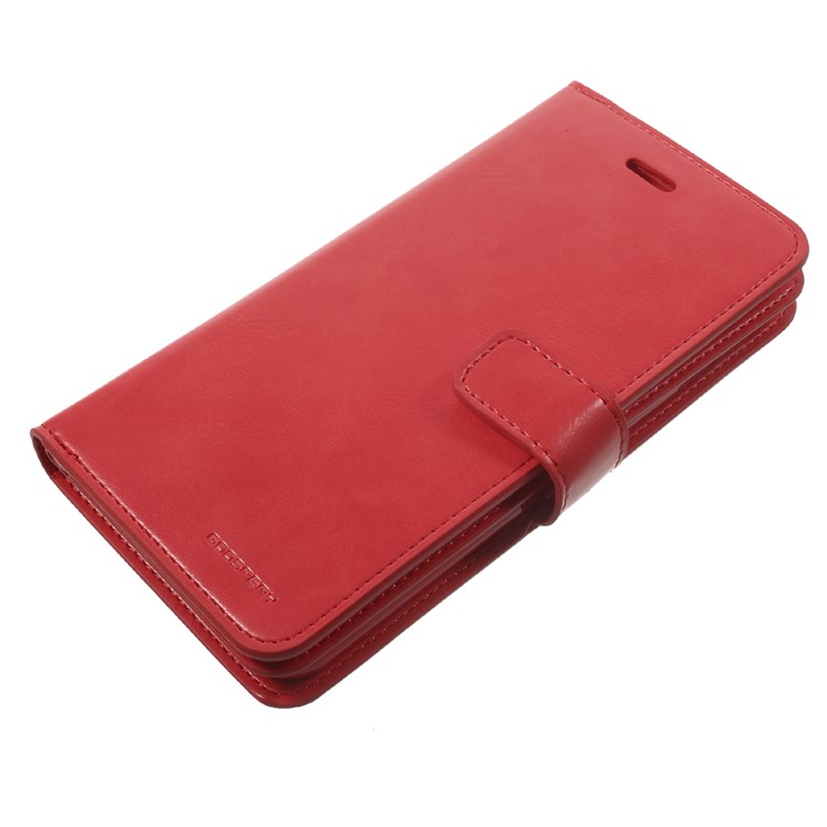 MERCURY GOOSPERY Mansoor Leather Wallet Diary Case for iPhone 8 Plus / 7 Plus 5.5 inch - Red-3
