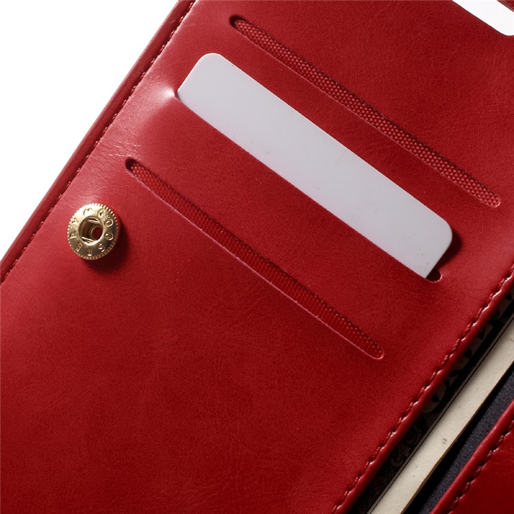 MERCURY GOOSPERY Mansoor Leather Wallet Diary Case for iPhone 8 Plus / 7 Plus 5.5 inch - Red-6