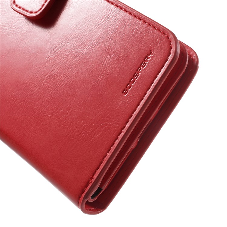 MERCURY GOOSPERY Mansoor Leather Wallet Diary Case for iPhone 8 Plus / 7 Plus 5.5 inch - Red-9