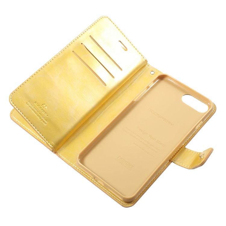 MERCURY GOOSPERY Mansoor Portafoglio Portafoglio in pelle per iPhone 8 Plus / 7 Plus 5,5 pollici - Oro-10