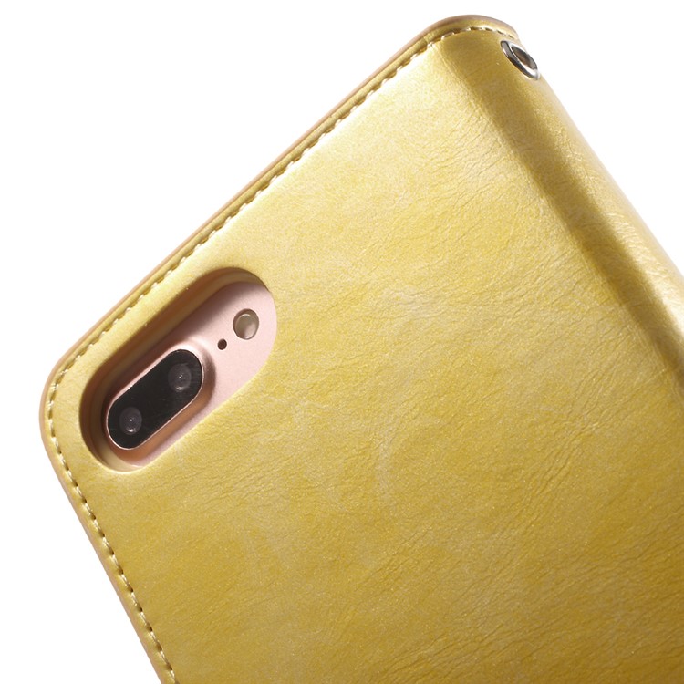 MERCURY GOOSPERY Mansoor Portafoglio Portafoglio in pelle per iPhone 8 Plus / 7 Plus 5,5 pollici - Oro-9