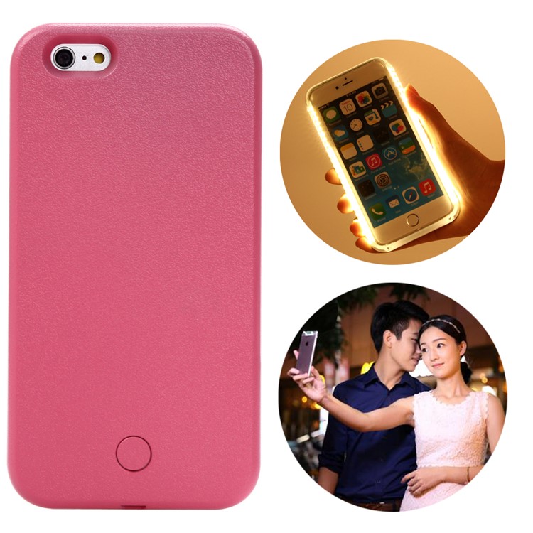 LED Illuminated Light Up Selfie Hard Cover Case for iPhone 6s 6 4.7 - Rose-1
