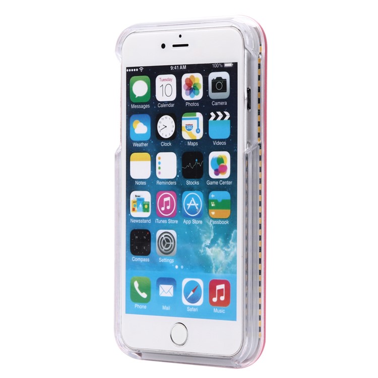 LED Illuminated Light Up Selfie Hard Cover Case for iPhone 6s 6 4.7 - Rose-4