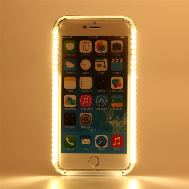 LED Illuminated Light Up Selfie Hard Cover Case for iPhone 6s 6 4.7 - Rose-9