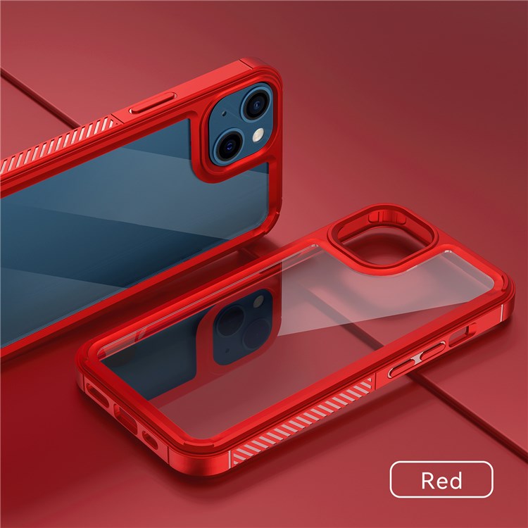 For iPhone 13 6.1 inch Anti-fall Phone Protective Case Full Protection Scratch Resistant Phone Cover - Red-9