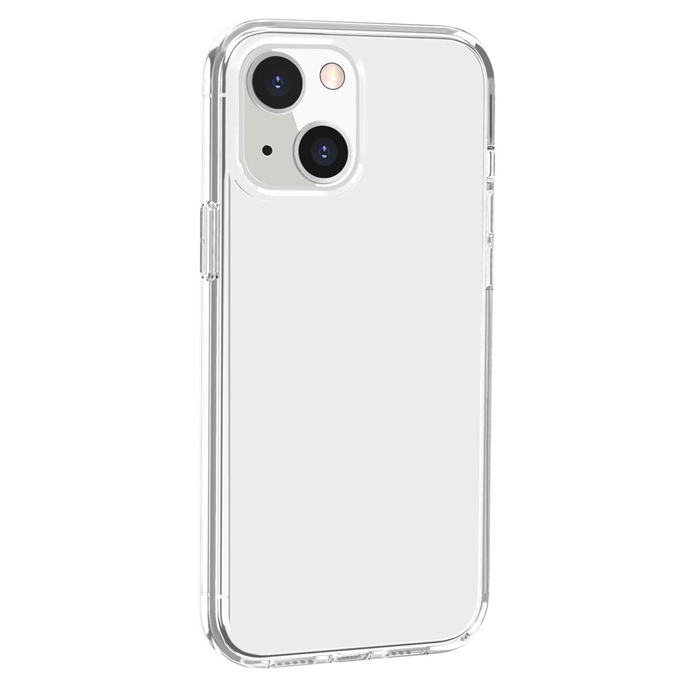 For iPhone 14 Max 6.7 inch Transparent Phone Case Hard PC Flexible TPU Anti-Scratch Defender Protective Cover - Transparent-2