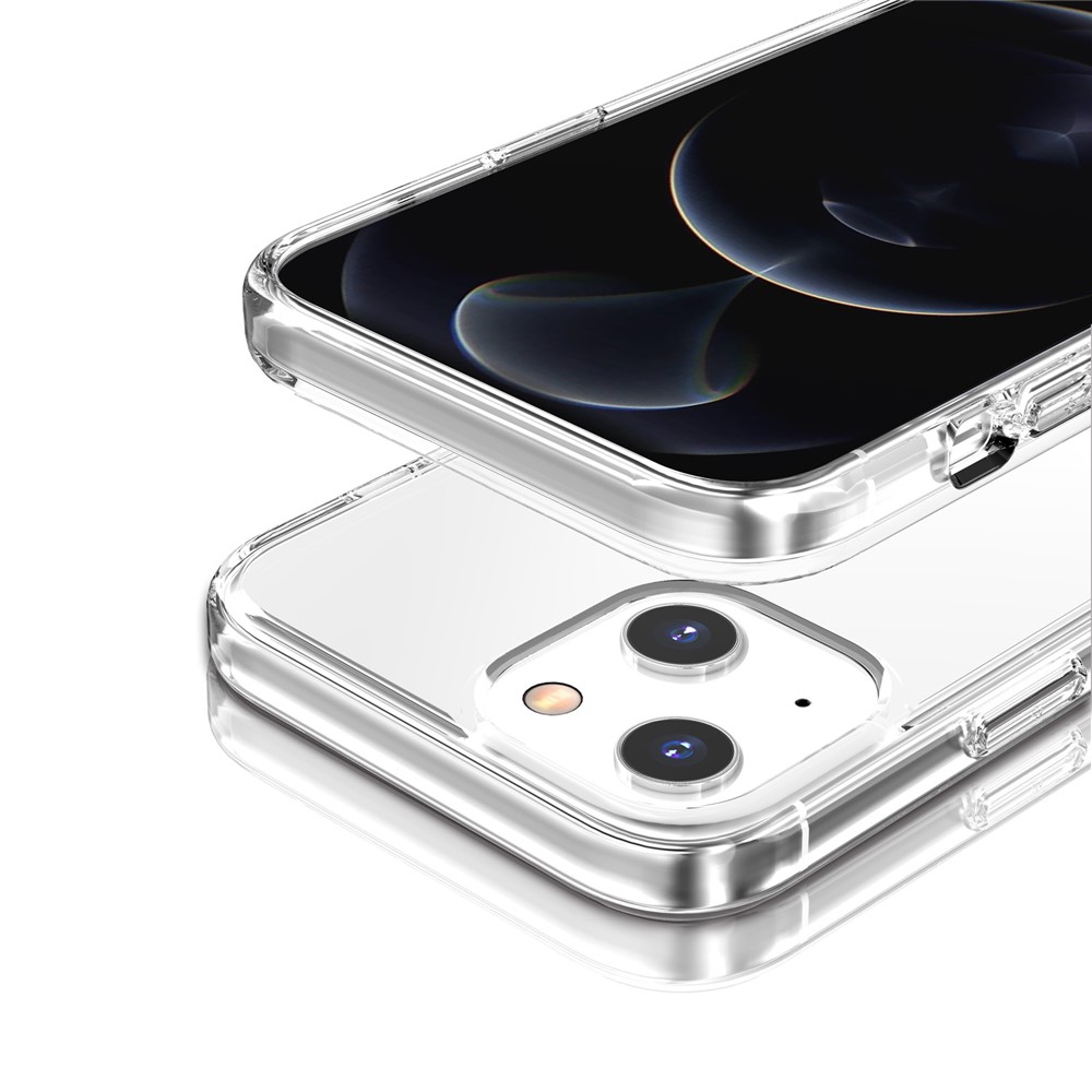 For iPhone 14 Max 6.7 inch Transparent Phone Case Hard PC Flexible TPU Anti-Scratch Defender Protective Cover - Transparent-6
