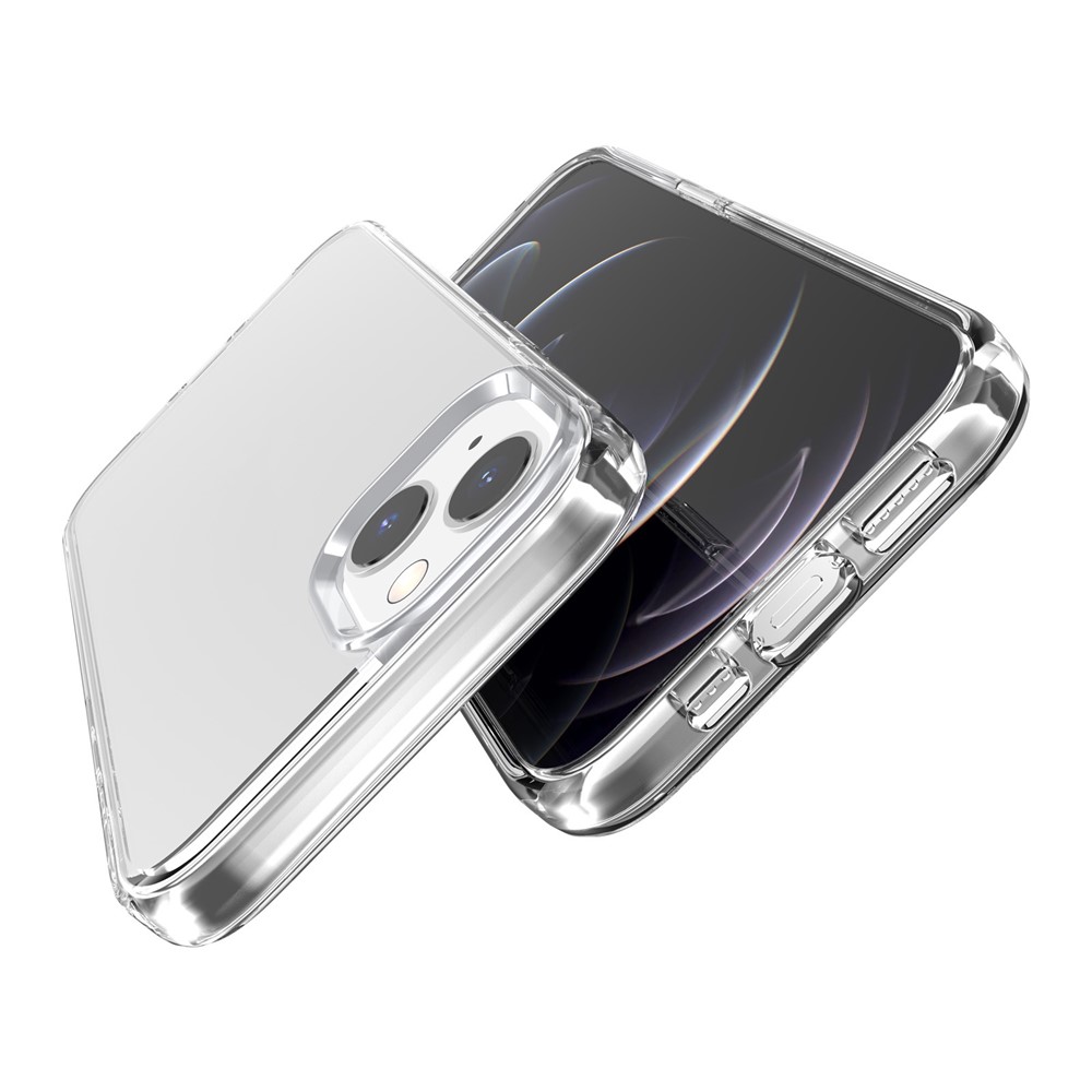 For iPhone 14 Max 6.7 inch Transparent Phone Case Hard PC Flexible TPU Anti-Scratch Defender Protective Cover - Transparent-7