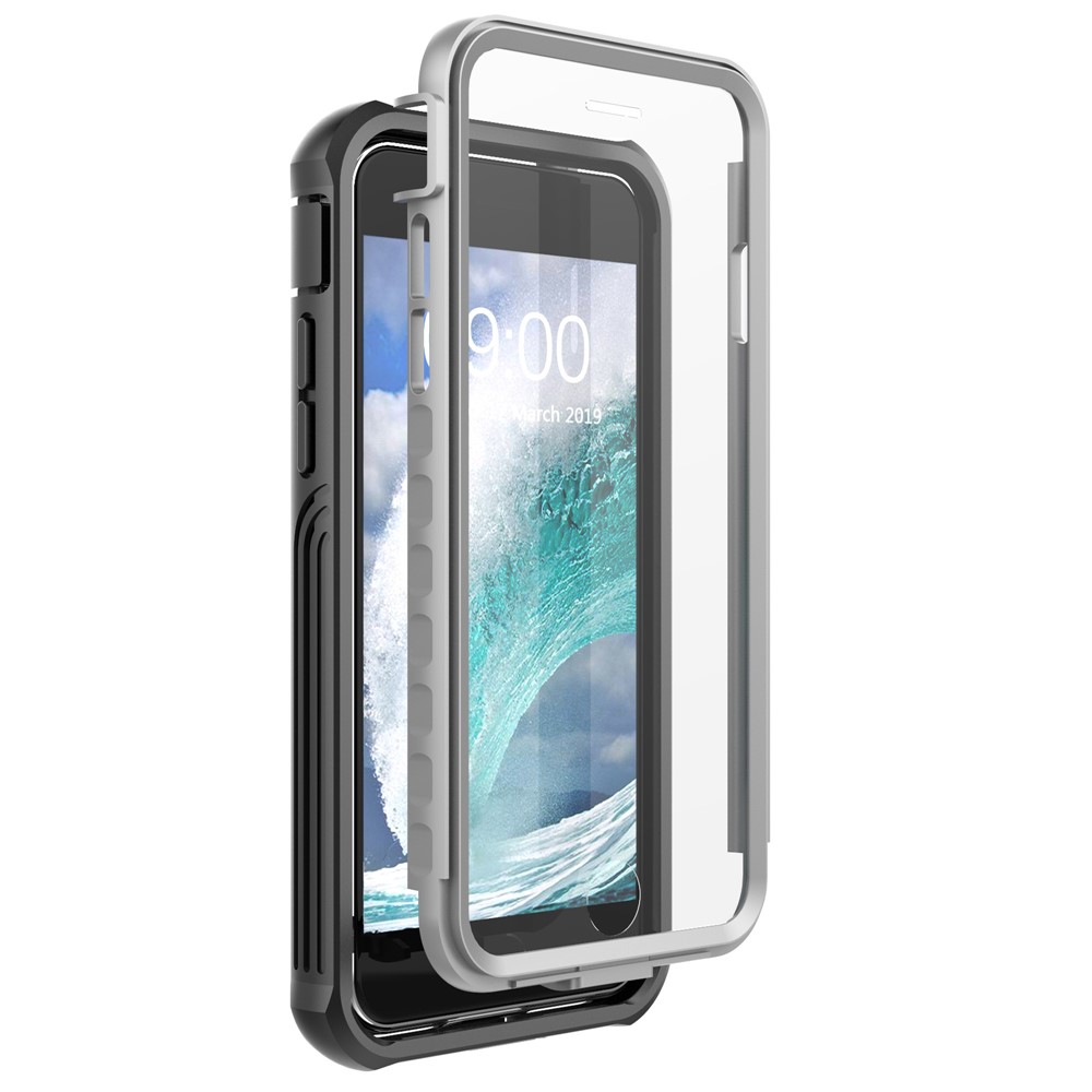 For iPhone SE (2022)/(2020)/iPhone 8/7/6s/6 4.7-inch Full Protection Anti-drop PC Phone Case with PET Screen Protector-3