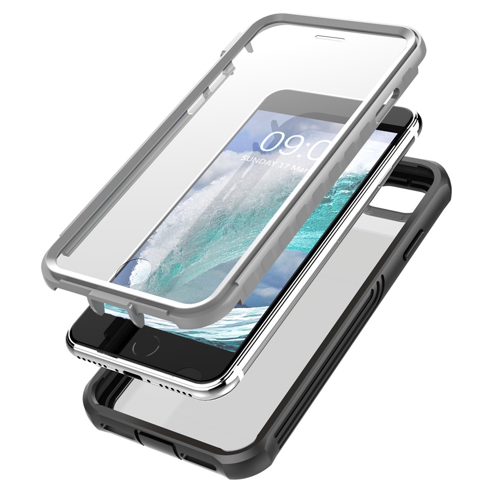 For iPhone SE (2022)/(2020)/iPhone 8/7/6s/6 4.7-inch Full Protection Anti-drop PC Phone Case with PET Screen Protector-4