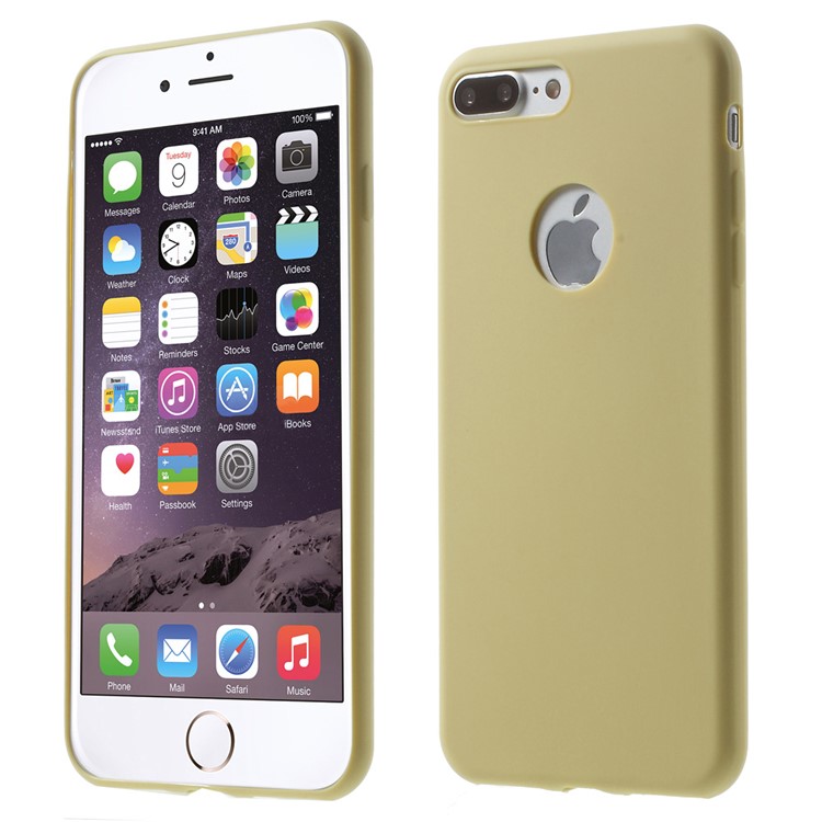 

For iPhone 8 Plus / 7 Plus Fresh Color Rubberized Candy TPU Gel Case Ultra-thin 0.8mm - Yellow