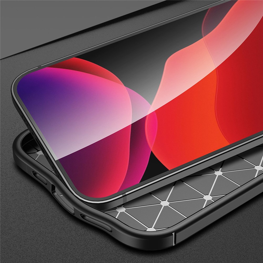 For iPhone 14 Pro 6.1 inch Litchi Texture Shockproof Cover Flexible TPU Shockproof Anti-Scratch Heat Dissipation Case - Black-3