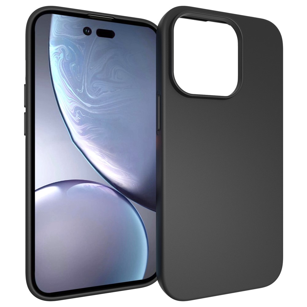 For iPhone 14 Pro 6.1 inch Anti-Scratch Soft TPU Cover Matte Finish Lightweight Phone Cover-3