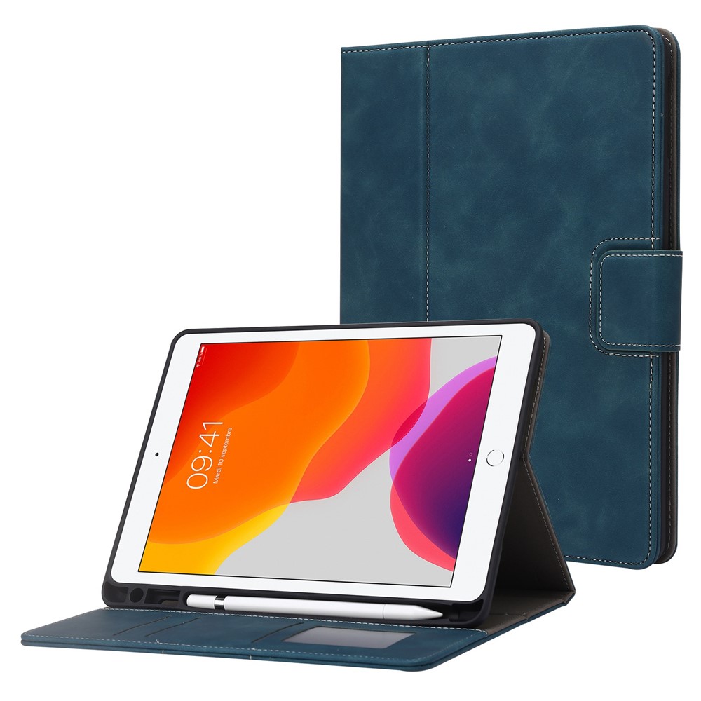 PU Leather Tablet Case for iPad 9.7-inch (2018)/(2017)/iPad Air (2013)/Air 2, Wallet Stand Magnetic Protective Cover with Pen Slot - Baby Blue