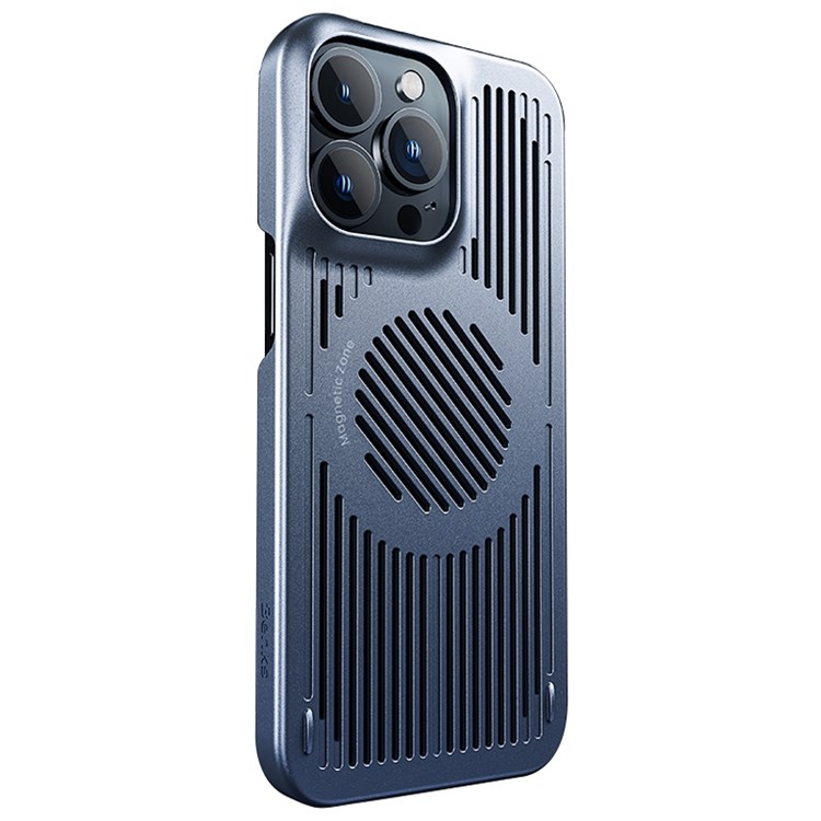 BENKS For iPhone 13 6.1 inch Anti-drop Hollow-out PC Phone Case 2.0mm Thick Fast Heat Dissipation Phone Protection Shell with Magnetic Metal Sheet-1