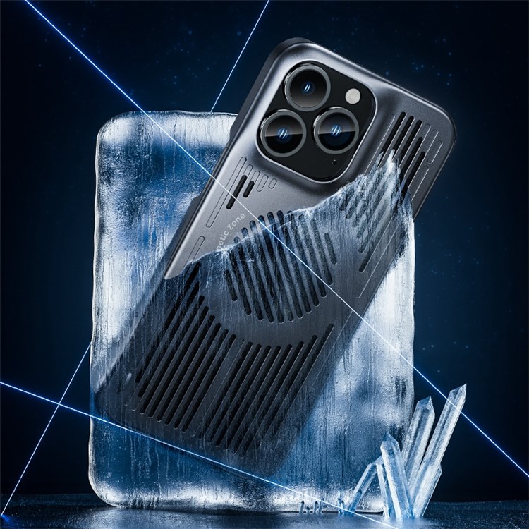 BENKS For iPhone 13 6.1 inch Anti-drop Hollow-out PC Phone Case 2.0mm Thick Fast Heat Dissipation Phone Protection Shell with Magnetic Metal Sheet-4
