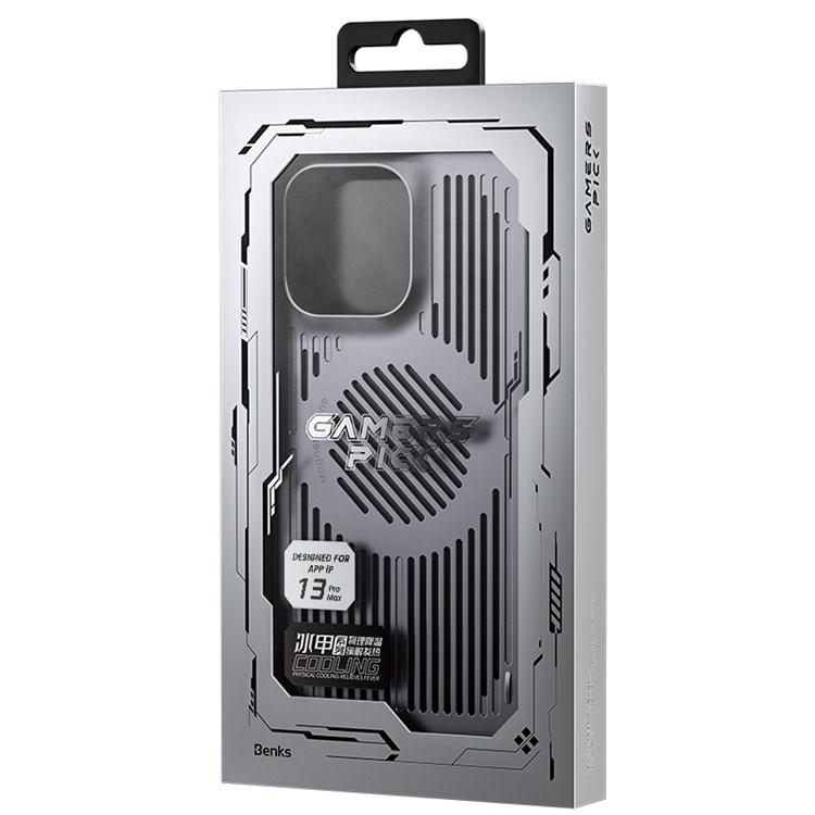 Benks Para Iphone 13 Pro Max 6.7 Pulgadas Anti-drop de 2.0 mm de Espesor Diseño Hueco de Diseño Celular Disipación de Calor Disipación de Calor PC Case de Teléfono Móvil Hollow Con Hoja de Metal Magnético