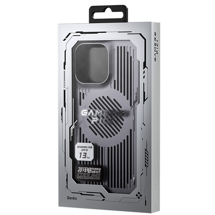 Case de Teléfono de Benks Para Iphone 13 Pro 6.1 Pulgadas, Disipación de Calor Rápido Hollow-out Cubierta de Portada de Teléfono Móvil Con Hoja de Metal Magnético