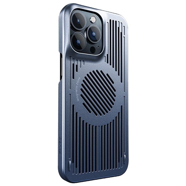 BENKS For iPhone 12 Pro 6.1 inch Shockproof Phone Cover 2.0mm Thick Heat Dissipation PC Phone Case Hollow-out Mobile Phone Shell Bag with Magnetic Metal Sheet-1