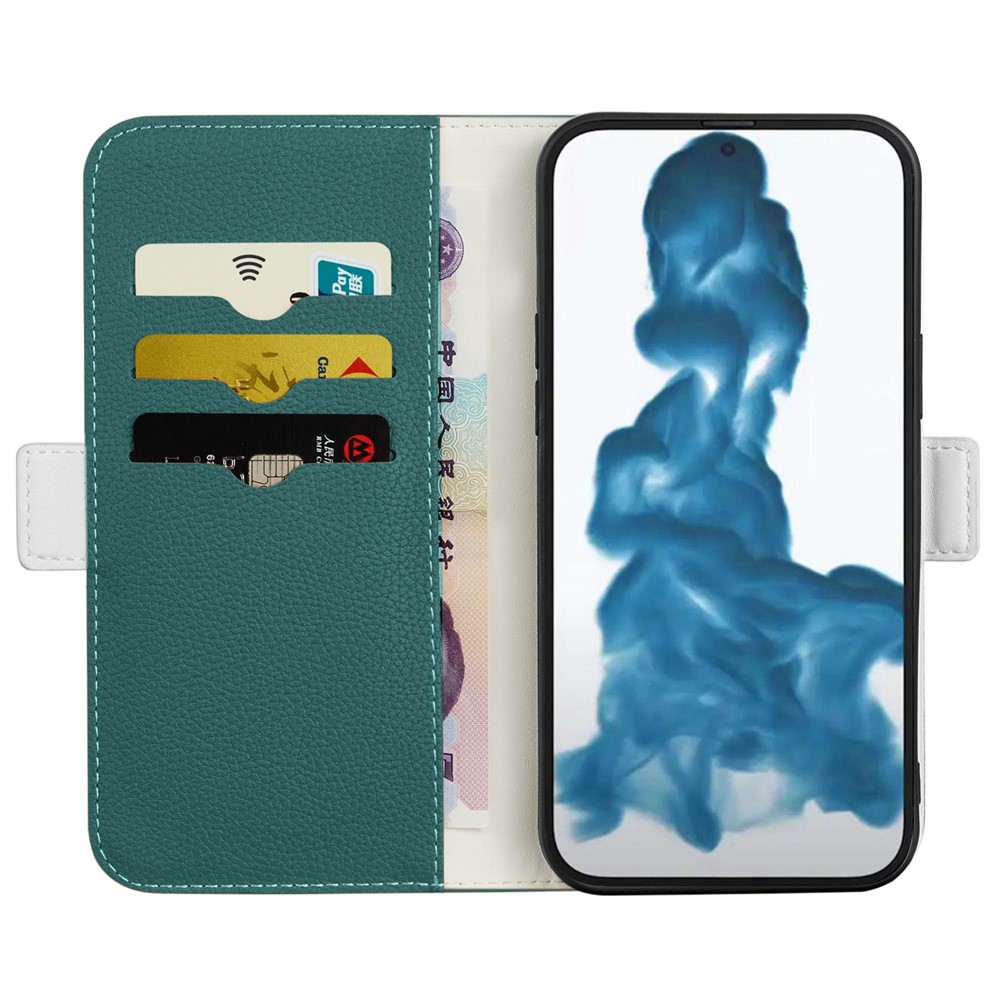 For iPhone 14 Pro Max 6.7 inch Litchi Texture Anti-shock Anti-fall Candy Color Leather Magnetic Stand Shell with Wallet - Green-7