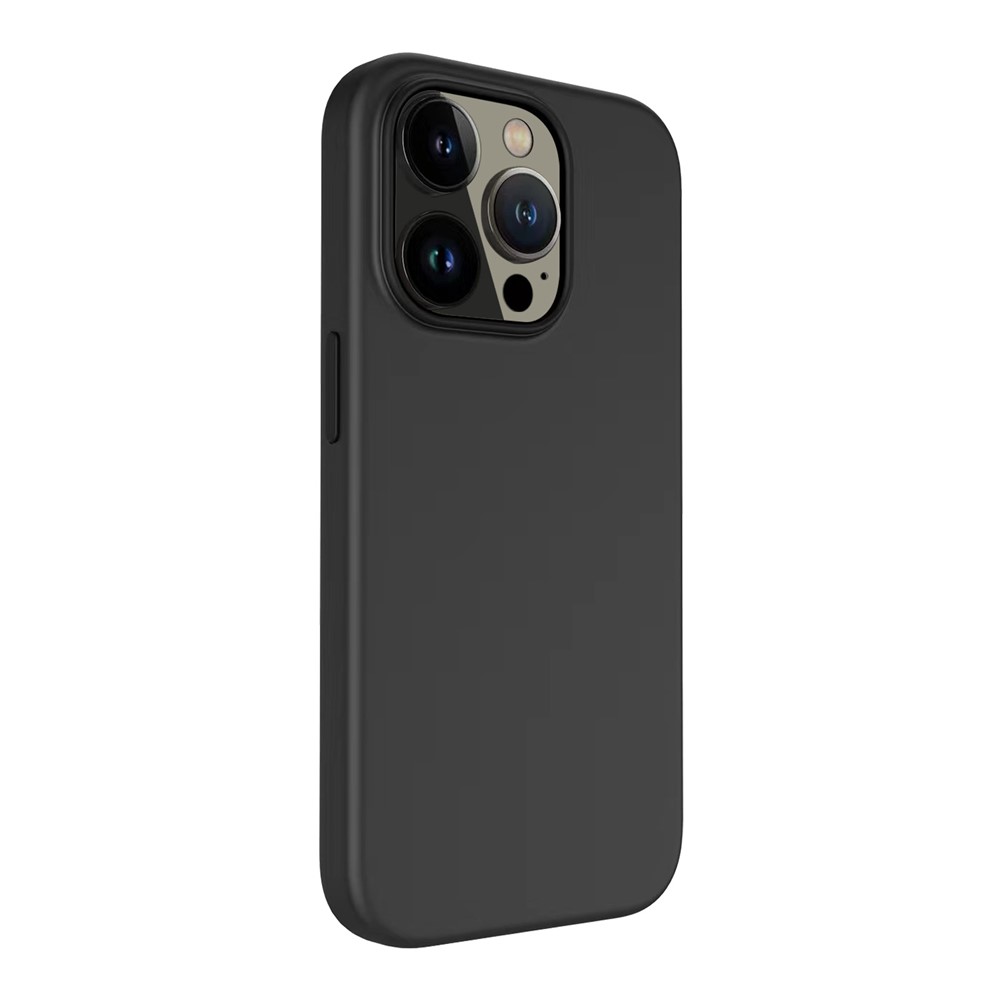 For iPhone 14 Pro 6.1 inch Hybrid Hard PC Soft Liquid Silicone Shockproof Case Microfiber Lining Anti-Scratch Phone Cover-2