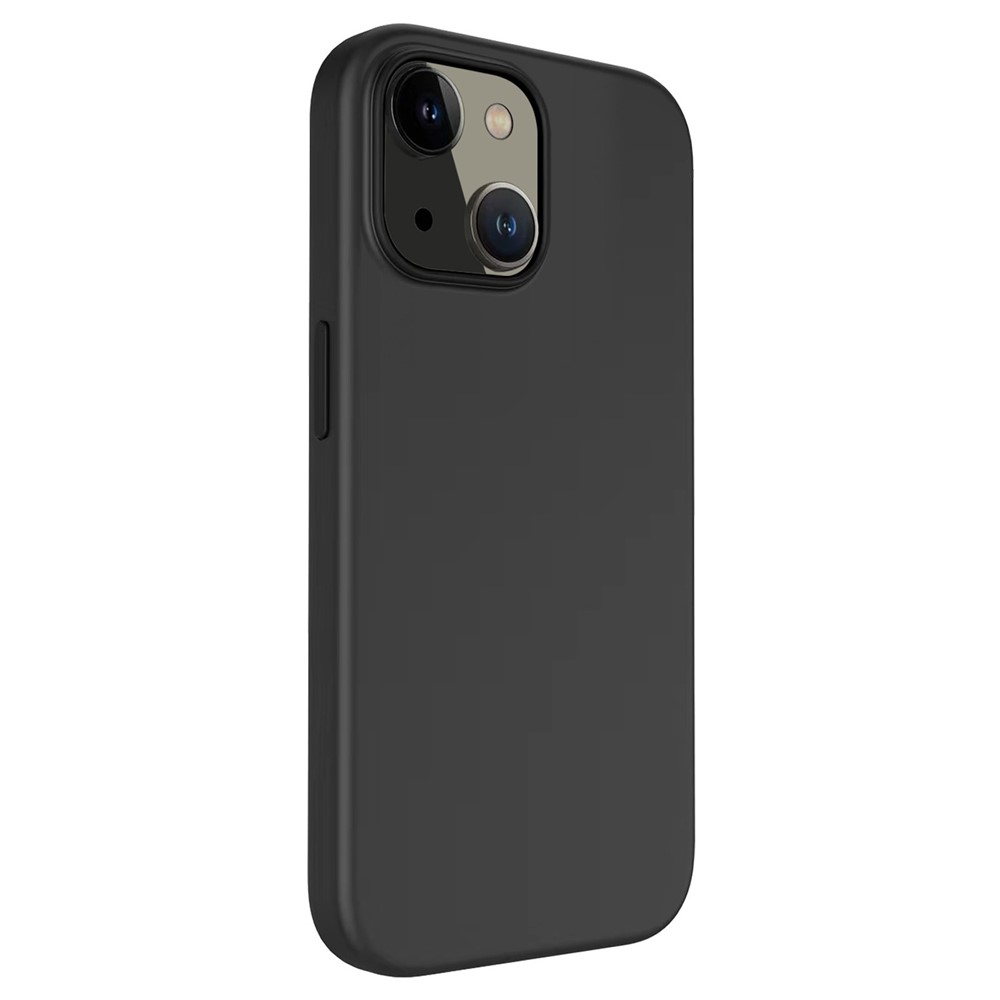 For iPhone 14 Max 6.7 inch Liquid Silicone Hard PC Drop Protection Case Anti-Scratch Microfiber Lining Shockproof Back Cover-2