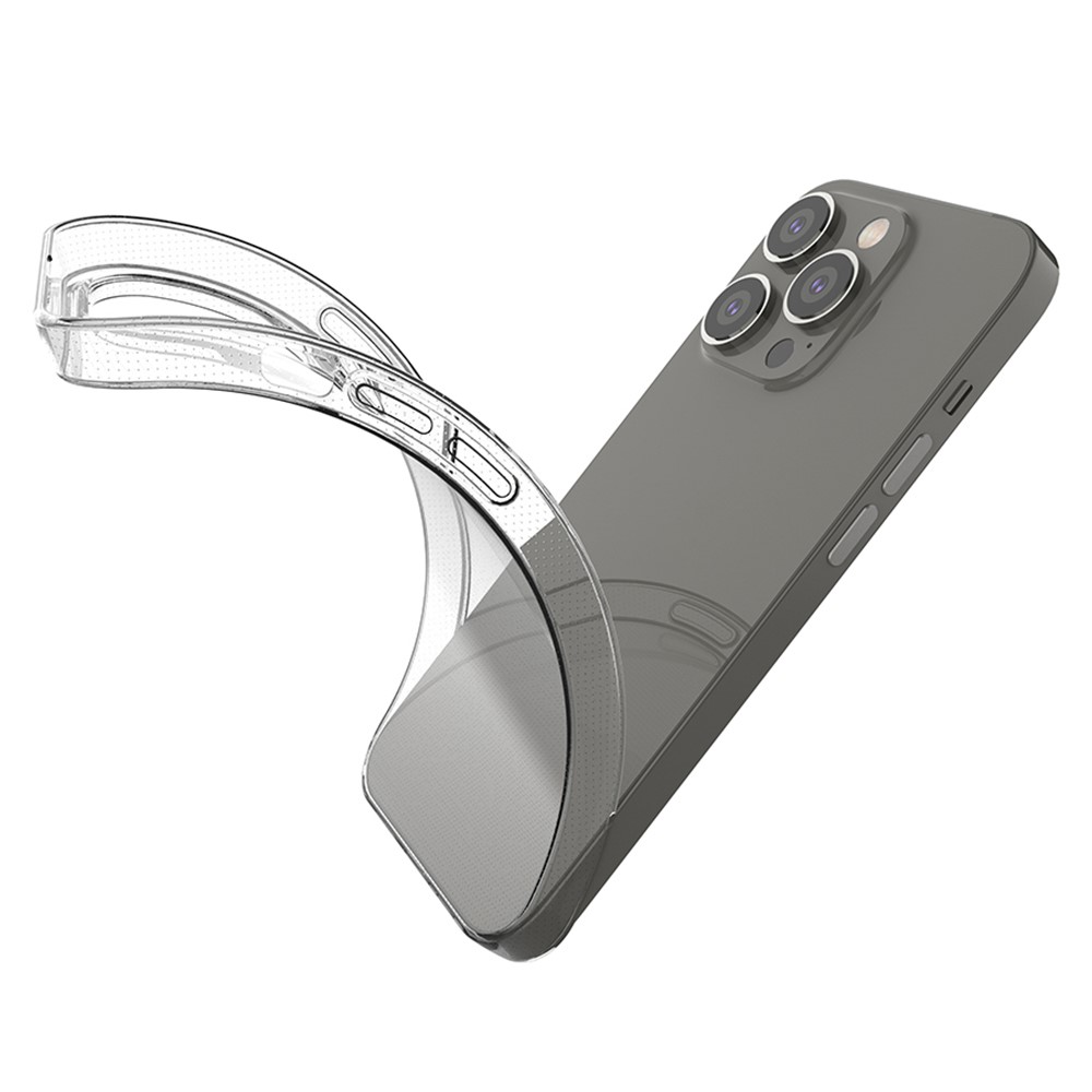 For iPhone 14 Pro 6.1 inch Super Clear TPU Phone Case 1.0mm Ultra-thin Anti-dust Phone Protective Shell-5