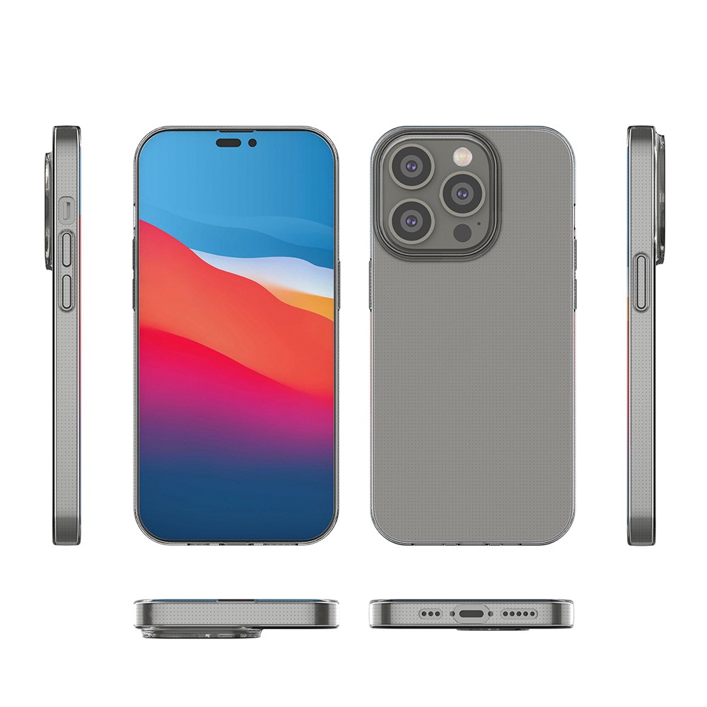 For iPhone 14 Pro 6.1 inch Super Clear TPU Phone Case 1.0mm Ultra-thin Anti-dust Phone Protective Shell-6