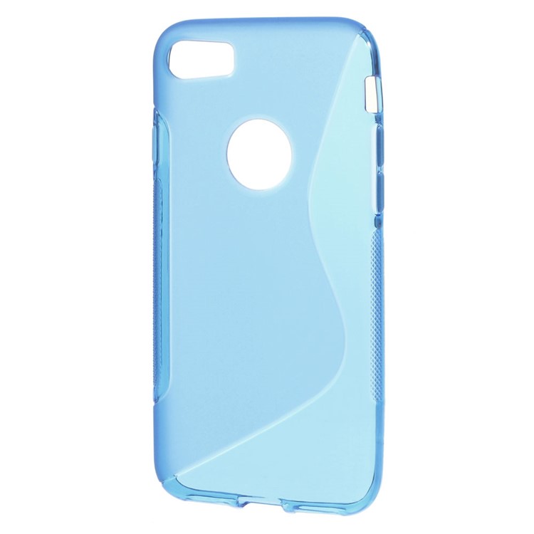 

S Shape TPU Case for iPhone 7 4.7 inch - Blue