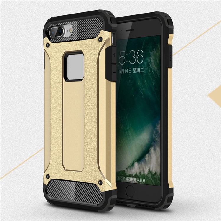 

Armor Guard Plastic + TPU Hybrid Case for iPhone 8 Plus / 7 Plus 5.5 inch - Gold, iPhone 7 Plus 5.5 inch