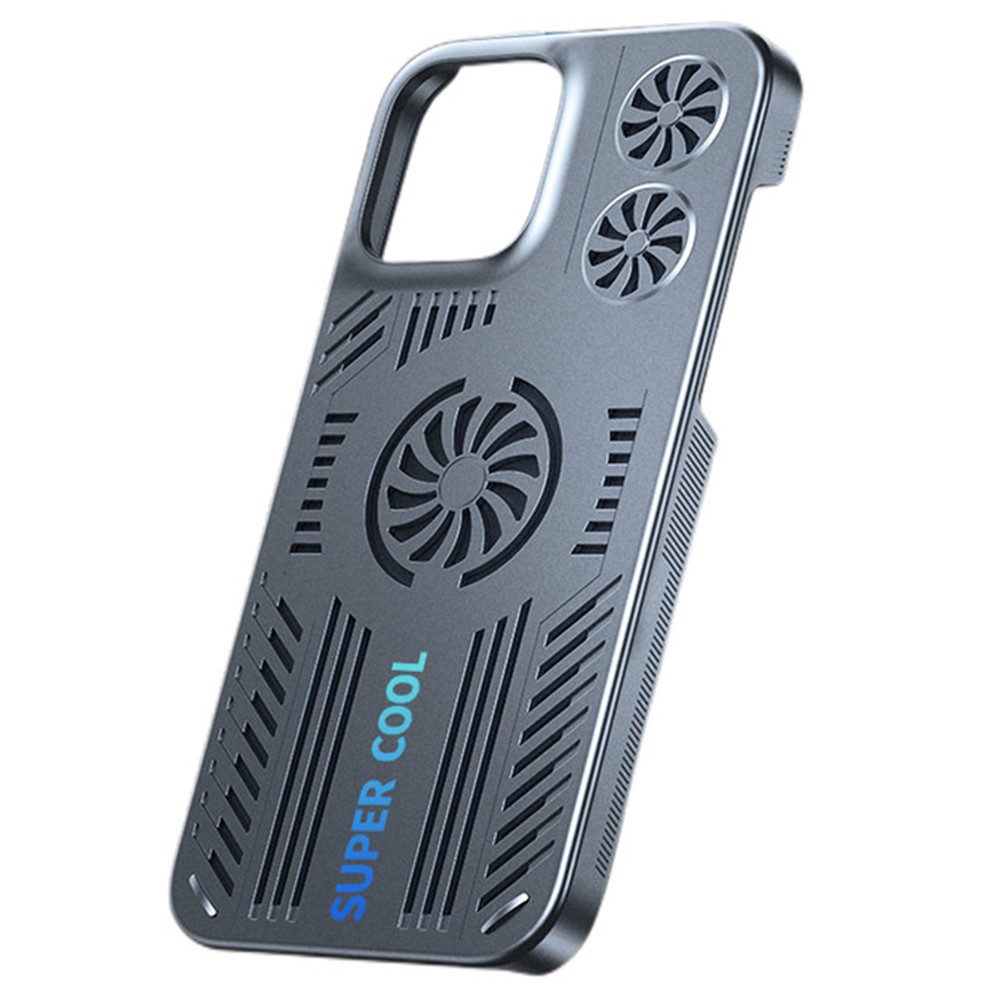 For iPhone 13 6.1 inch Anti-fall Phone Case Heat Dissipation Hollow-out Back Cover with Magnetic Metal Sheet-2