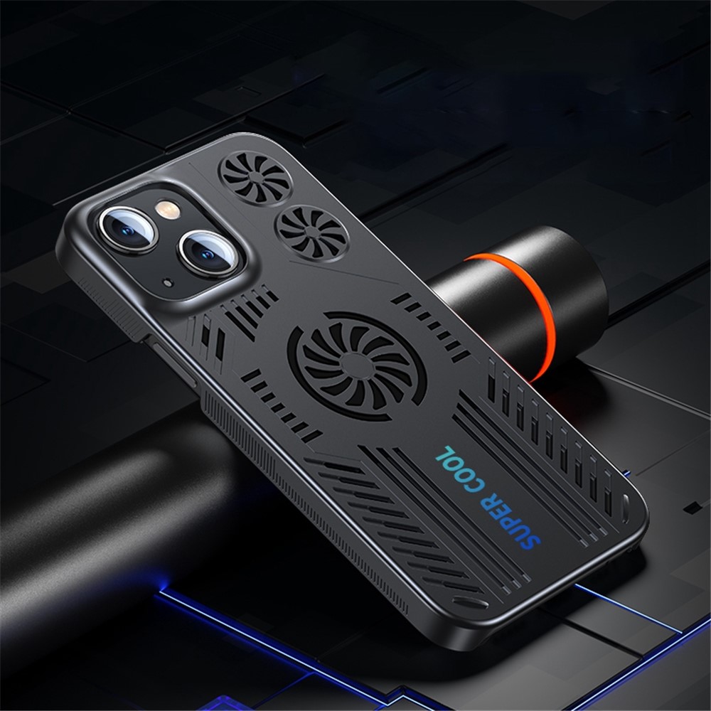 For iPhone 13 6.1 inch Anti-fall Phone Case Heat Dissipation Hollow-out Back Cover with Magnetic Metal Sheet-3