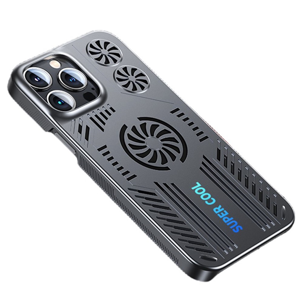 For iPhone 13 Pro 6.1 inch Anti-fingerprint Phone Case Heat Dissipation Hollow-out Back Cover with Magnetic Metal Sheet-1