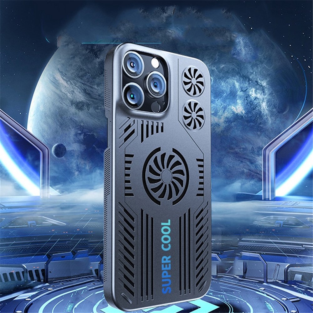 For iPhone 13 Pro 6.1 inch Anti-fingerprint Phone Case Heat Dissipation Hollow-out Back Cover with Magnetic Metal Sheet-2