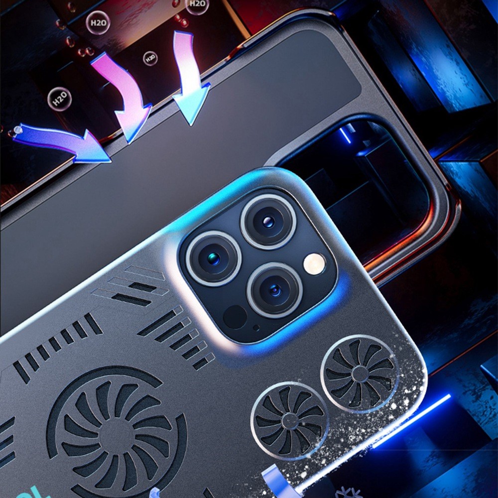 For iPhone 13 Pro 6.1 inch Anti-fingerprint Phone Case Heat Dissipation Hollow-out Back Cover with Magnetic Metal Sheet-4