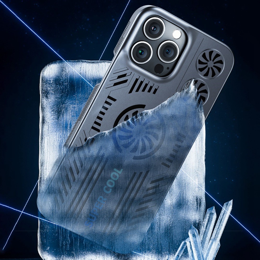 For iPhone 13 Pro 6.1 inch Anti-fingerprint Phone Case Heat Dissipation Hollow-out Back Cover with Magnetic Metal Sheet-6