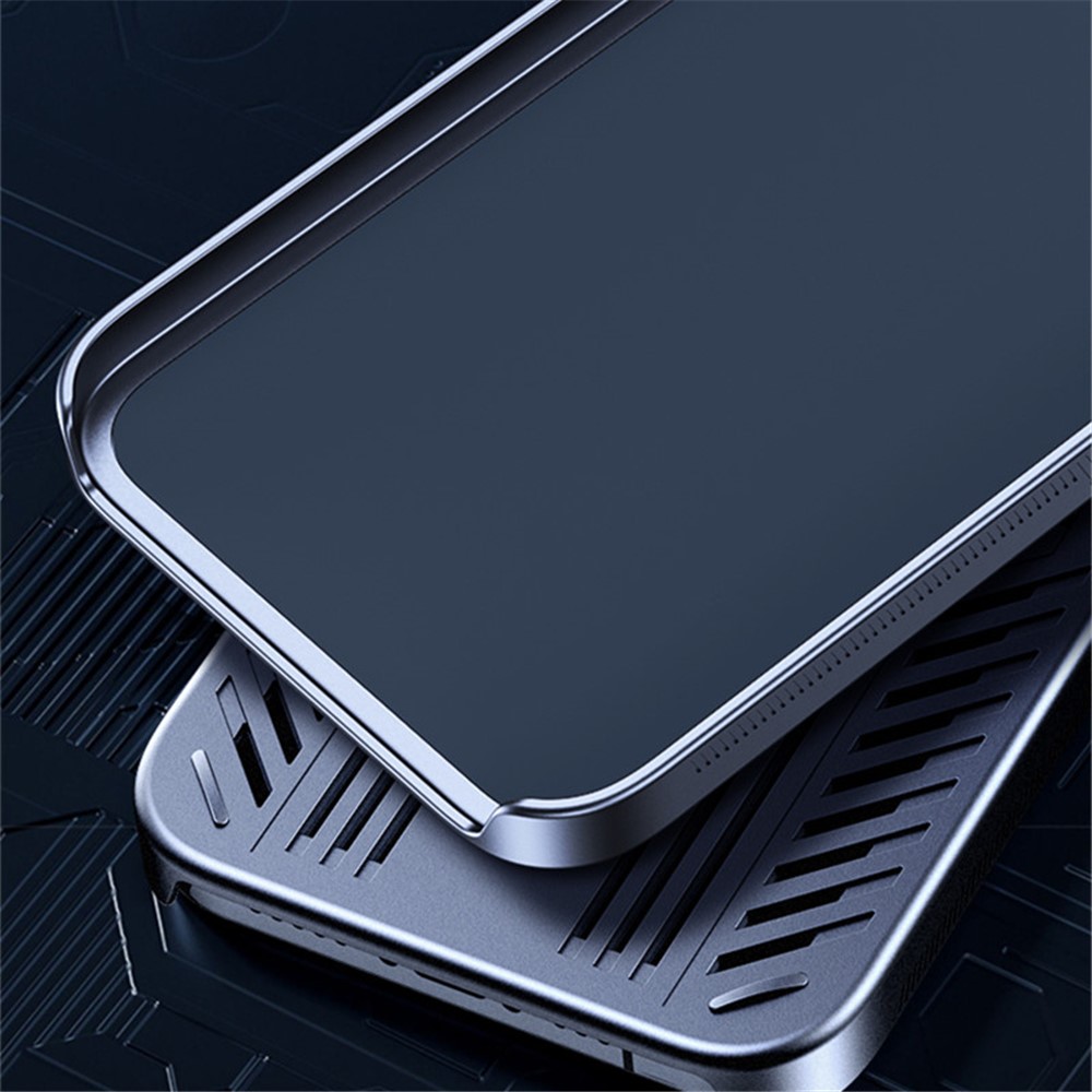 For iPhone 13 Pro 6.1 inch Anti-fingerprint Phone Case Heat Dissipation Hollow-out Back Cover with Magnetic Metal Sheet-9