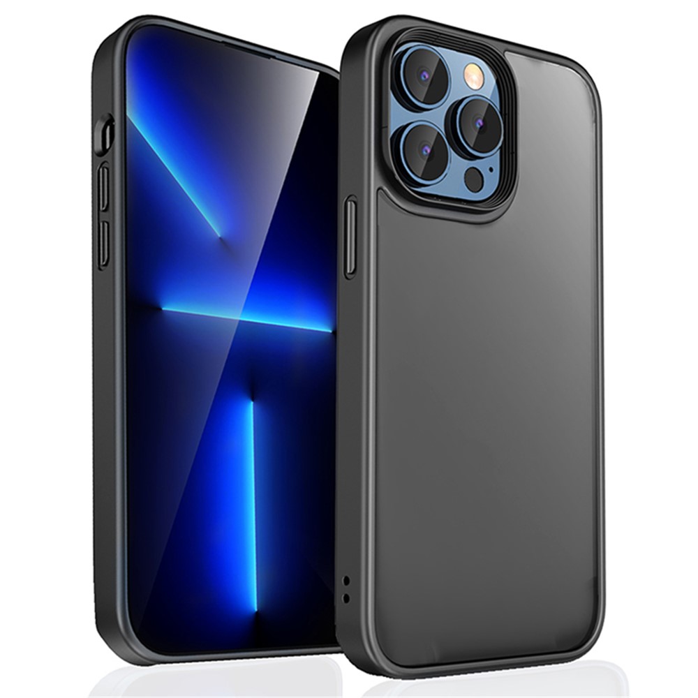 MOCOLO K33 Western Dragon for iPhone 14 Pro 6.1 inch Fall Proof Matte Surface Anti-slip Cell Phone Protective Cover Aluminum Alloy Button Case - Black-1