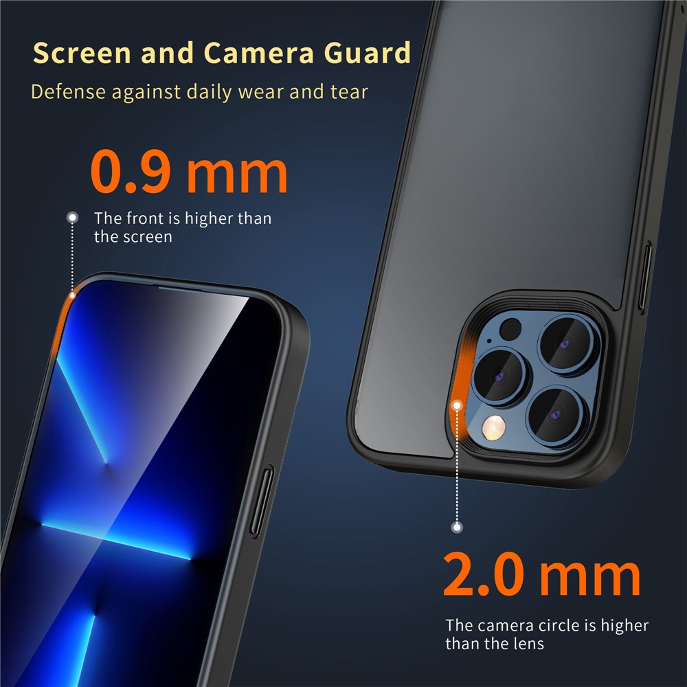 MOCOLO K33 Western Dragon for iPhone 14 Pro 6.1 inch Fall Proof Matte Surface Anti-slip Cell Phone Protective Cover Aluminum Alloy Button Case - Black-3