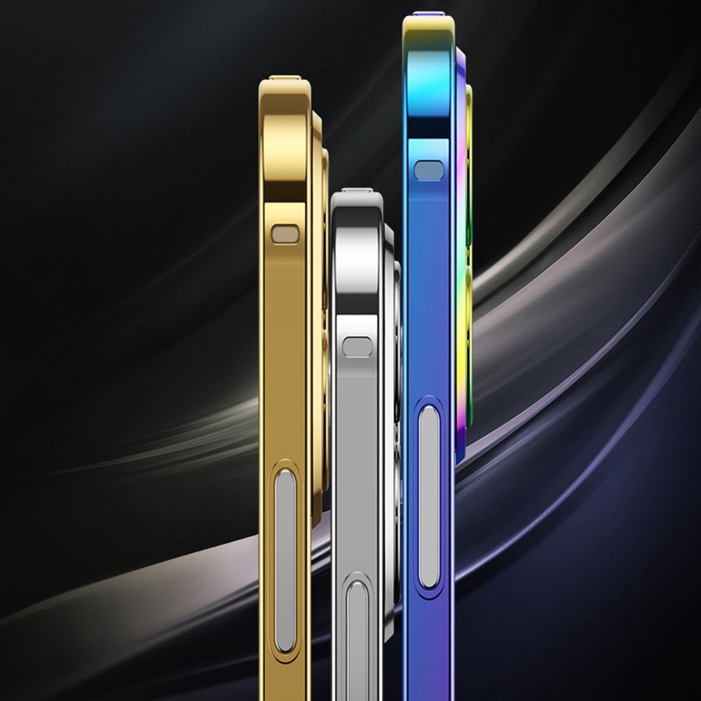 For iPhone 13 Pro 6.1 inch Metal Lens Protector Stainless Steel Frame Phone Case with Carbon Fiber Aramid Fiber Back Film - Silver-7