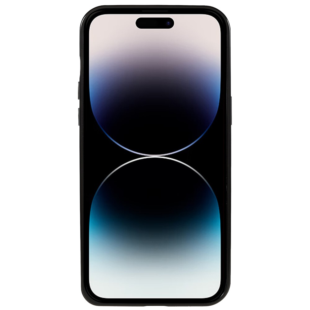 Anti-scratch Back Cover for iPhone 14 Pro, Shockproof PC + Metal Matte Phone Case - Black-4