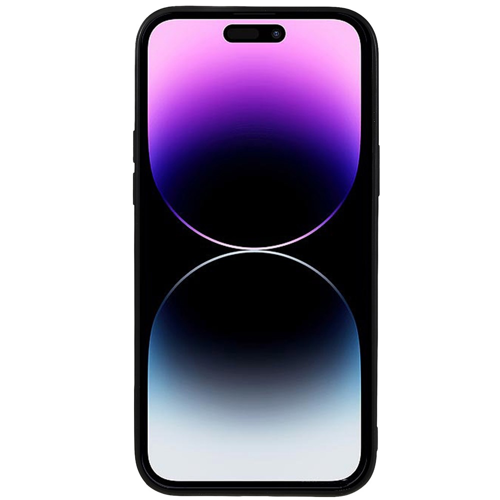 For iPhone 14 Pro Carbon Fiber Texture Drop-proof Phone Case PU Leather Coated PC Ultra Slim Protective Cover - Carbon Fiber / Black-4
