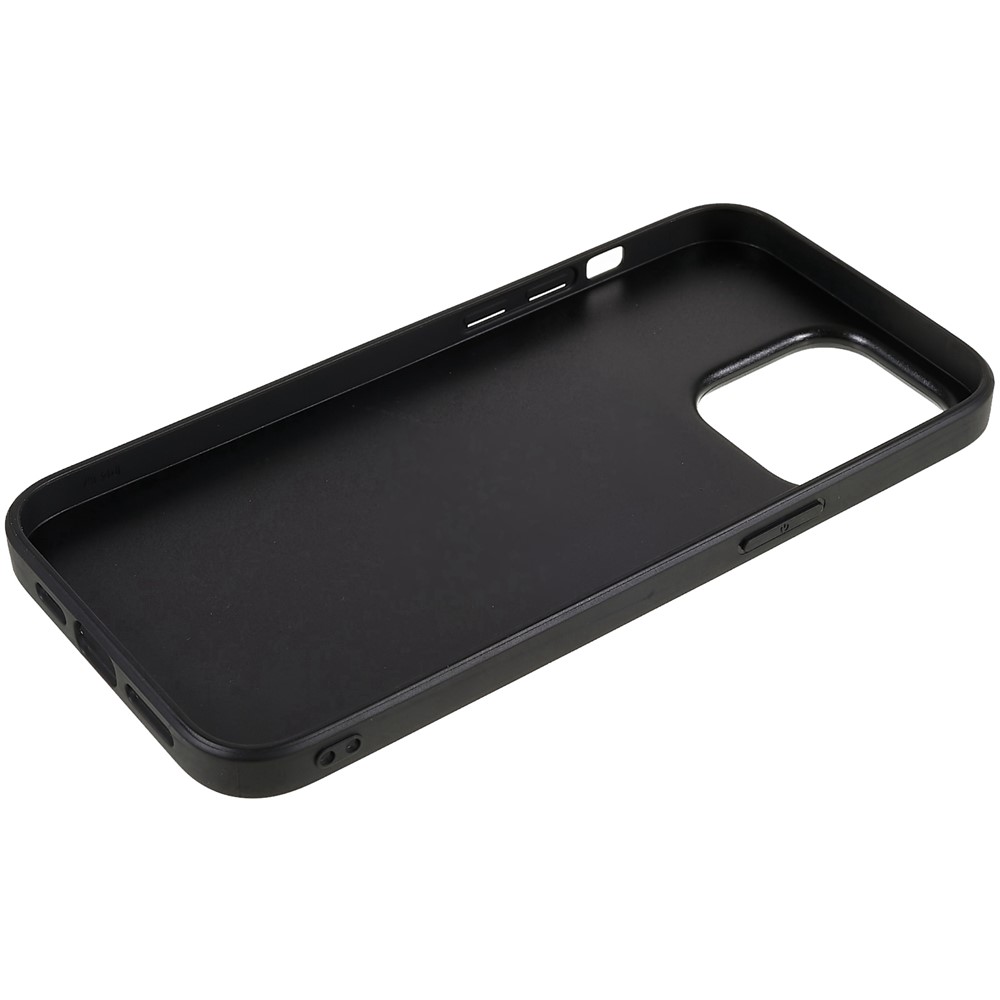 For iPhone 14 Pro Carbon Fiber Texture Drop-proof Phone Case PU Leather Coated PC Ultra Slim Protective Cover - Carbon Fiber / Black-8