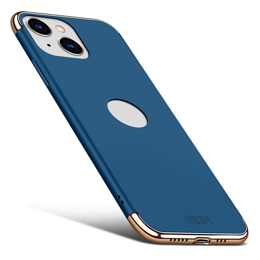 MOFI Guard Series For iPhone 13 mini 5.4 inch Slim Back Cover Detachable 3-in-1 Shockproof Electroplating Hard PC Protective Case - Blue