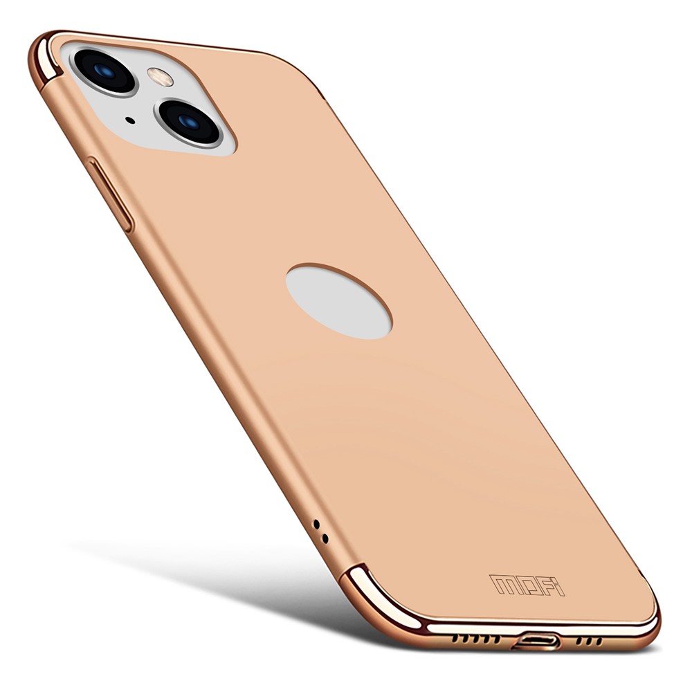 MOFI Guard Series For iPhone 13 mini 5.4 inch Slim Back Cover Detachable 3-in-1 Shockproof Electroplating Hard PC Protective Case - Gold
