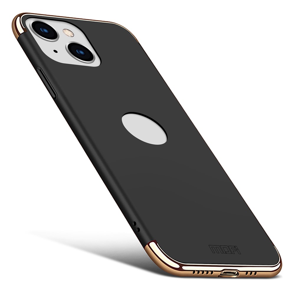 MOFI Guard Series For iPhone 13 mini 5.4 inch Slim Back Cover Detachable 3-in-1 Shockproof Electroplating Hard PC Protective Case - Black